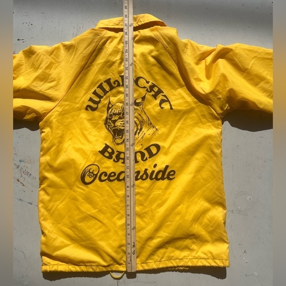 Men's Vintage El Camino Band Windbreaker Yellow Spell-Out S Oceanside 80s USA - Picture 14 of 15